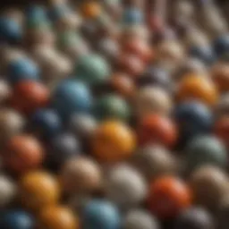 Collection of Mooqui marbles showcasing their unique textures and colors