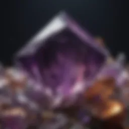 Mystical aura of amethyst crystal