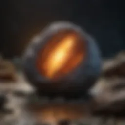 Mystical Wiccan Stone with Ethereal Glow