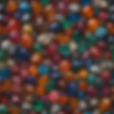Polished Gemstone Collection An elegantly arranged collection of polished gemstones showcasing various colors and textures.