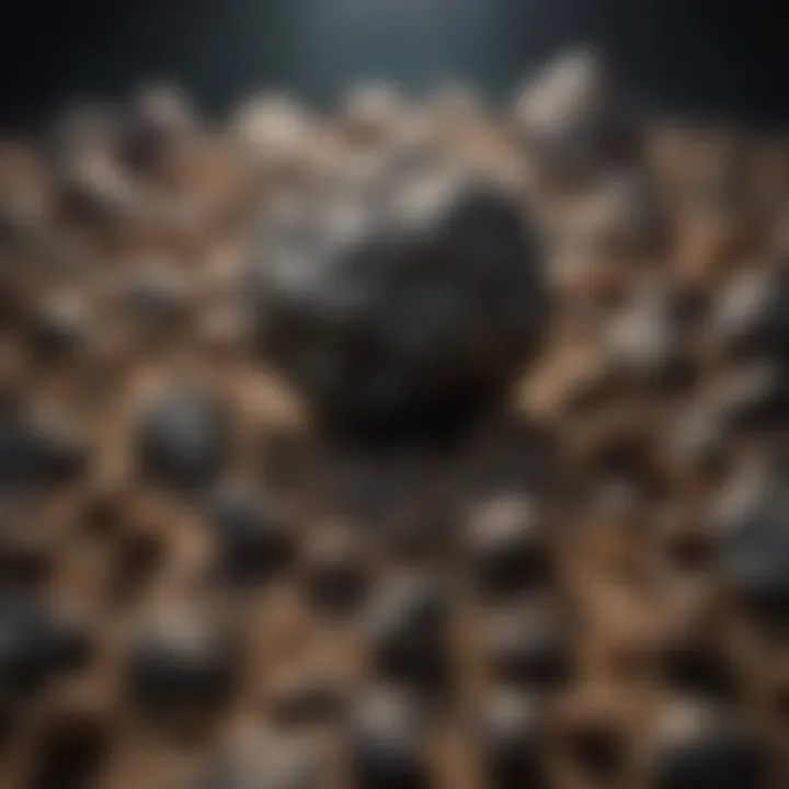 Auction house displaying meteorite lots for bidding