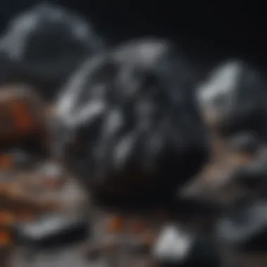 Cultural ritual involving black obsidian rock