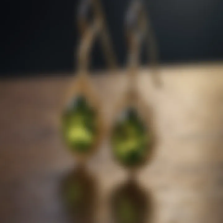 Olivine Earrings Crafted with Precision