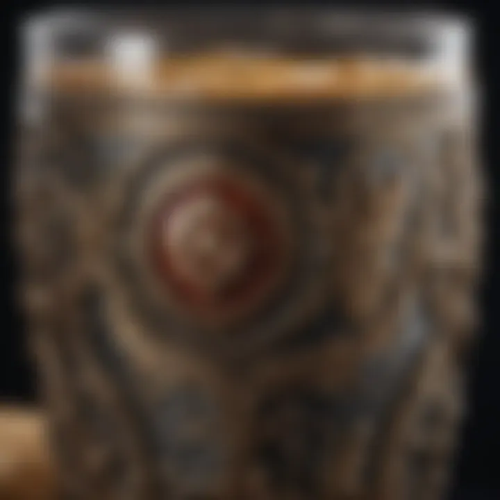 Close-up of tumbler designs highlighting craftsmanship and detail
