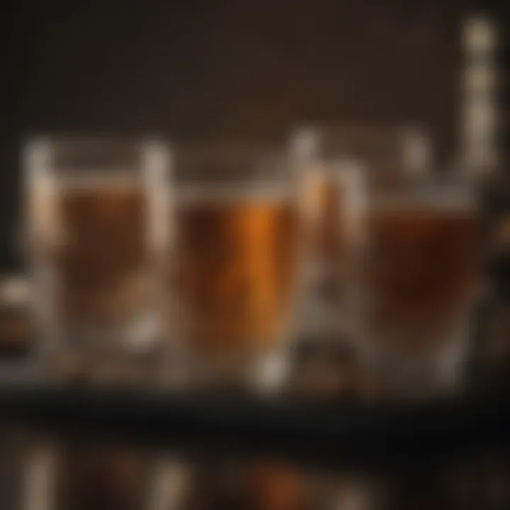 Strategically arranged tumbler setup showcasing various designs