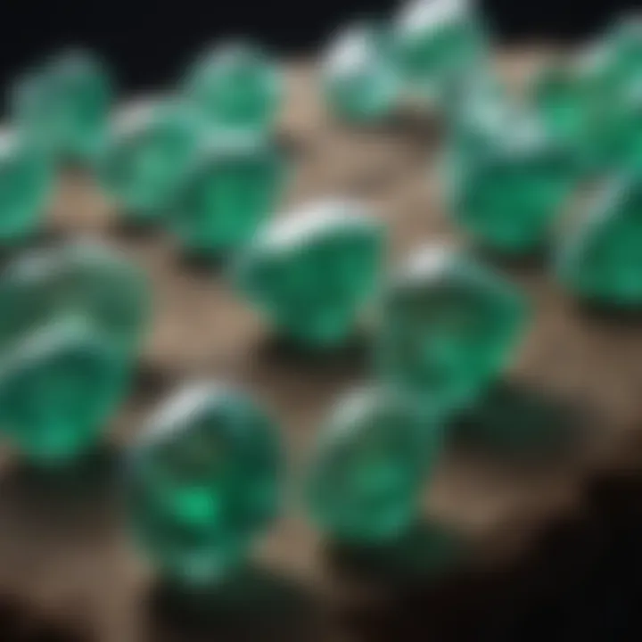 Comparison of diamonds with varying levels of fluorescence under UV light