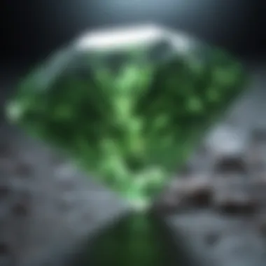 Scientific Principles of Fluorescence Illustration demonstrating the scientific principles of fluorescence in diamonds