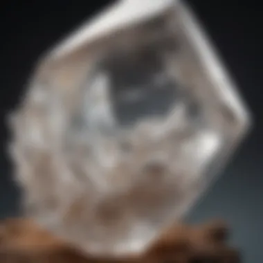 Clear Quartz: The Master Healer and Amplifier of Energy A clear quartz crystal with intricate facets displaying its clarity.