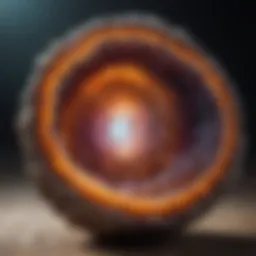 Ethereal Glow of a Polished Geode