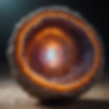 Ethereal Glow of a Polished Geode