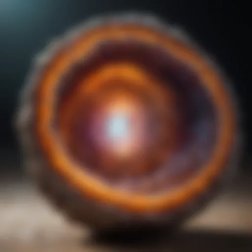 Ethereal Glow of a Polished Geode