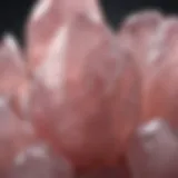 Close-up of polished rose quartz showcasing its color and texture