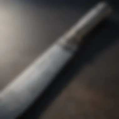 Reflective Beauty of Sterling Silver Knife Beautifully polished sterling silver knife reflecting light