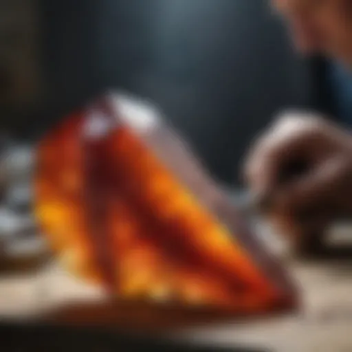 Precise Cutting of a Rare Gemstone