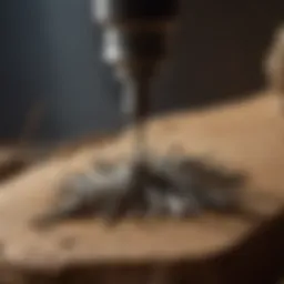 Precision Dremel drill bit working on a fossil
