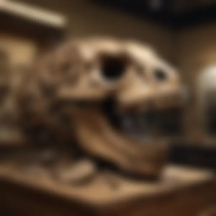 Prehistoric Fossil Display in Dallas Store