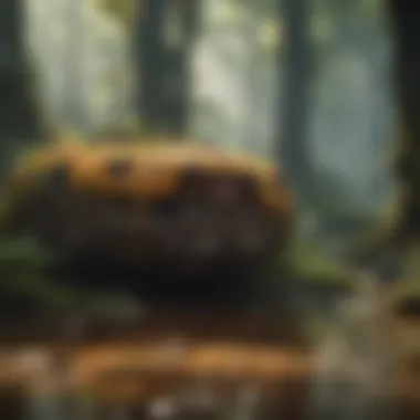 Ancient Rainforest Ecosystem Depiction of prehistoric rainforest where amber was formed, illustrating ancient ecosystems.