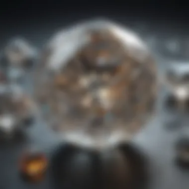 Chemical Composition of Diamonds Illustration depicting the chemical structure of diamond