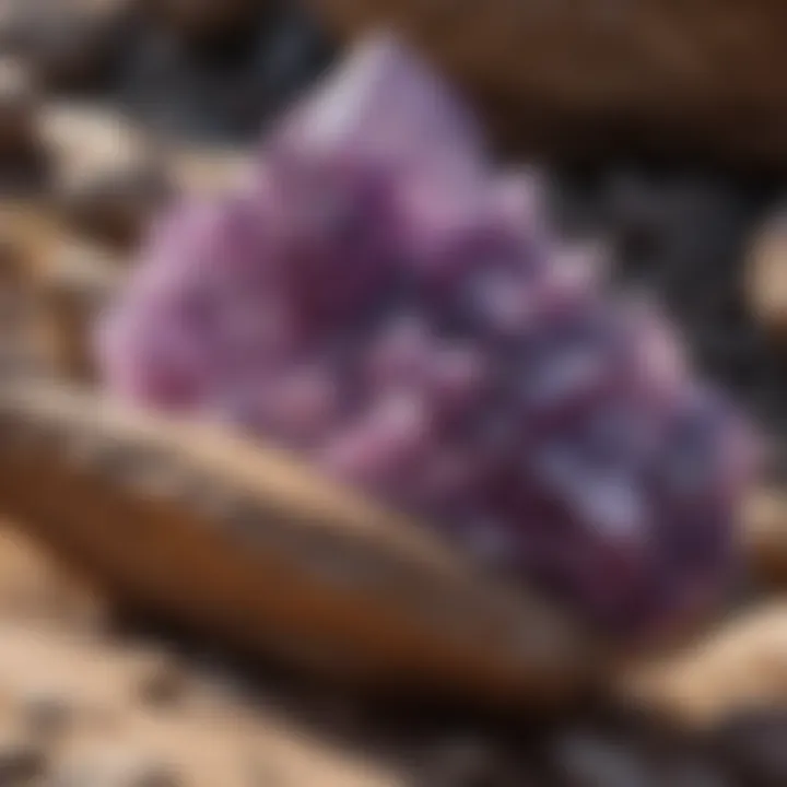 Purple Quartz Formation in Geologic Layers