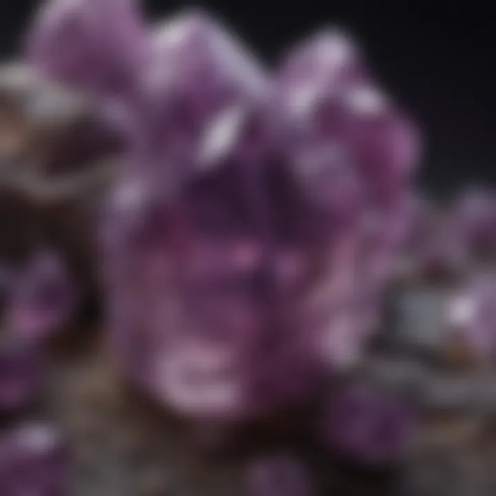 Crystalized Purple Mineral Close-Up