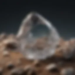 Crystal Clear Quartz Rock close up