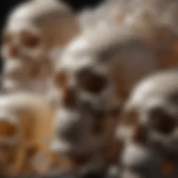 Quartz Skulls in Mysterious Glow