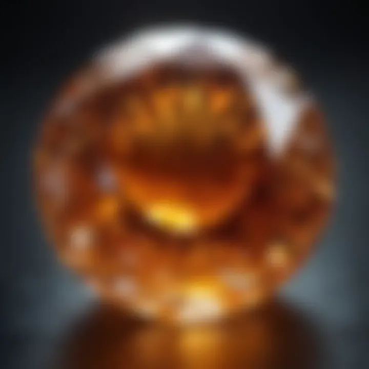 Radiant Amber Glow Gemstone