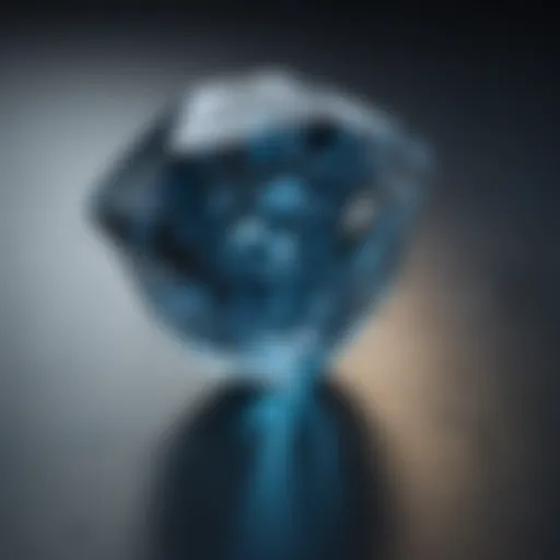 A stunning blue diamond showcasing its vibrant hue and clarity.