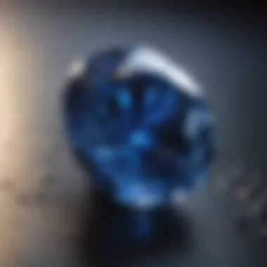 A close-up of a rare sapphire in natural lighting