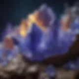 Ethereal Tanzanite Crystal Formation Rare Tanzanite Crystal Formation