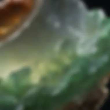 Raw jade under polarized light for clarity assessment