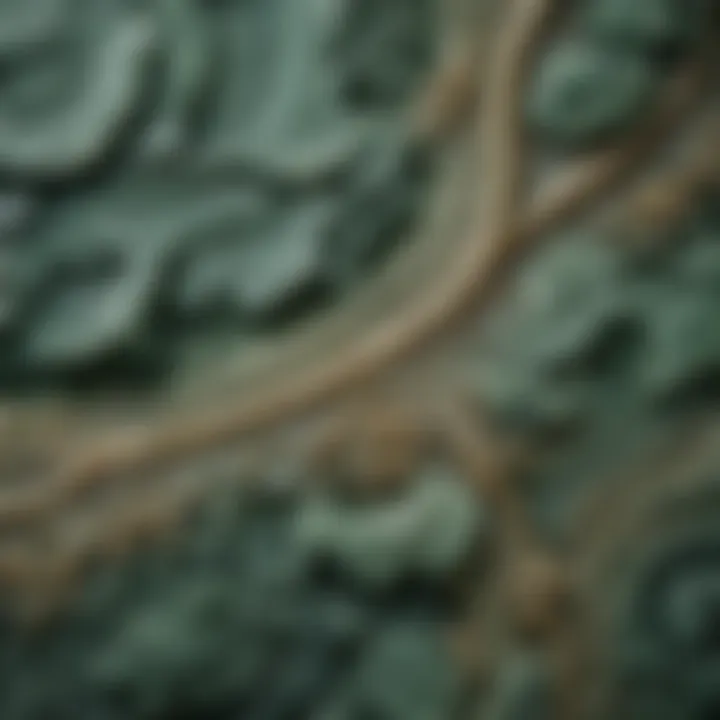 Close-up of raw jade with intricate patterns