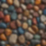 A close-up of various raw stones showcasing their unique textures and colors