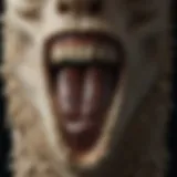 Alligator tooth close-up