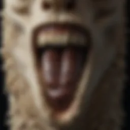 Alligator tooth close-up