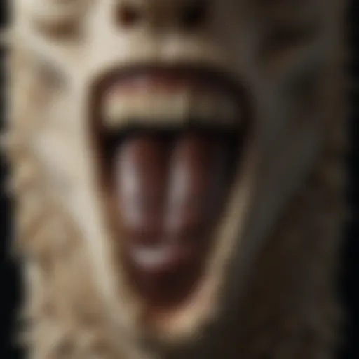 Alligator tooth close-up