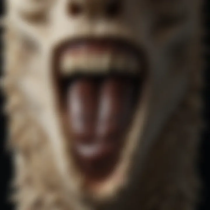 Alligator tooth close-up