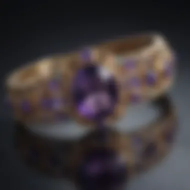 Glamorous Amethyst Bracelet with Celestial Motifs