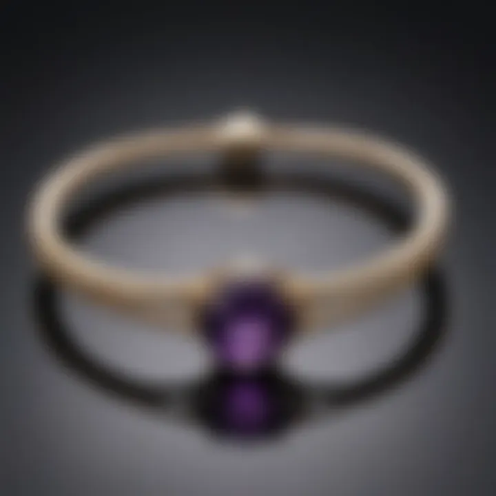 Minimalist Amethyst Bracelet with Modern Twist