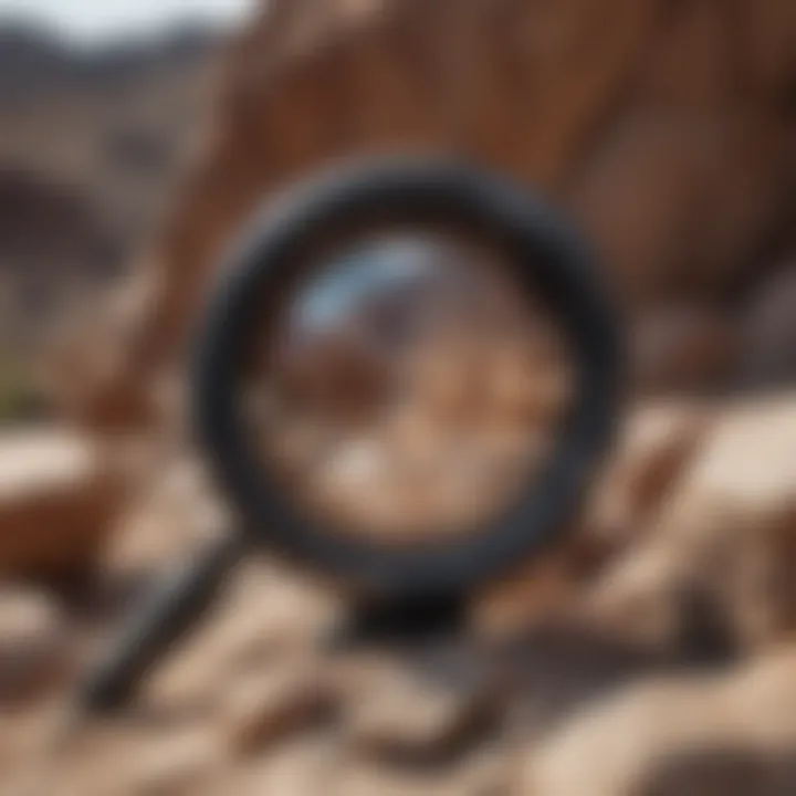 Specialized magnifying glass for examining rocks and fossils