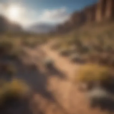 A picturesque landscape of the desert terrain surrounding Rockhound, New Mexico