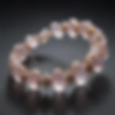 Close-up of Rose Quartz Bracelet Details