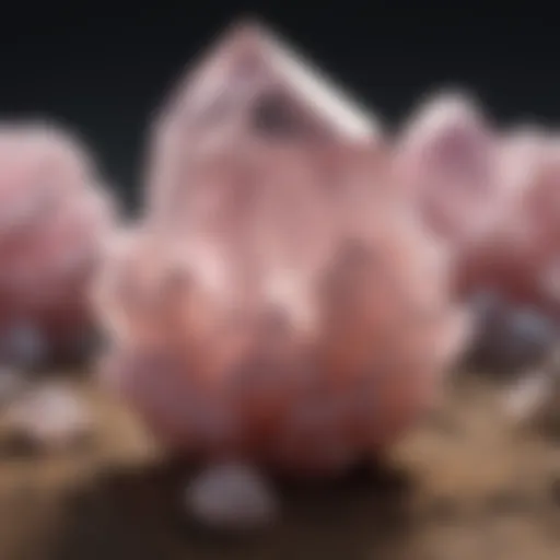 Delicate Rose Quartz Crystal Formation