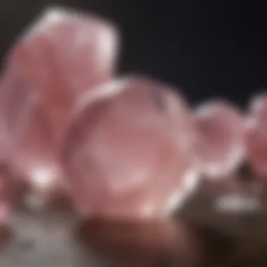 Artistic representation of rose quartz in metaphysical practices