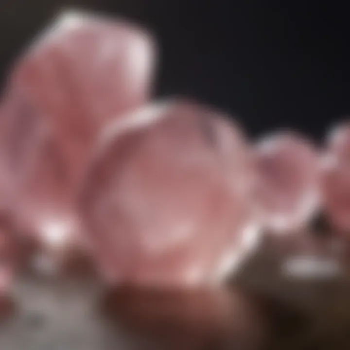 Artistic representation of rose quartz in metaphysical practices