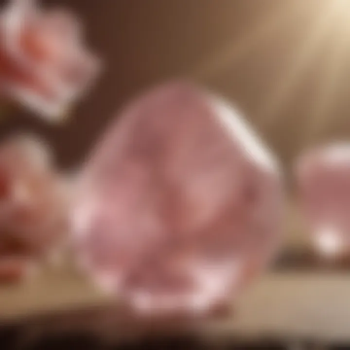 Rose Quartz in Natural Sunlight