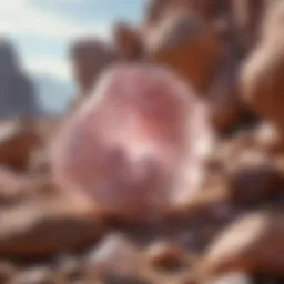 Rose Quartz Rock Formation