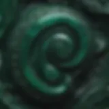 Abstract Emerald Green Swirls