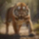 Majestic Saber-Toothed Tiger in Hunting Stance