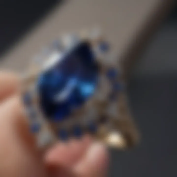 Captivating Sapphire Ring with Radiant Marquise Cut